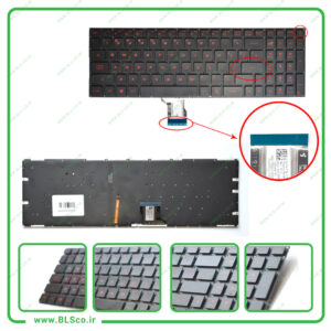 کیبورد لپ تاپ ایسوس Asus GL502 اینتر کوچک بکلایت‌دار
