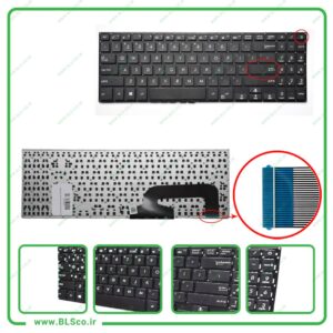 کیبورد لپ تاپ ایسوس Asus X507 مشکی با کلید پاور